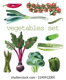 Gran variedad de verduras frescas.