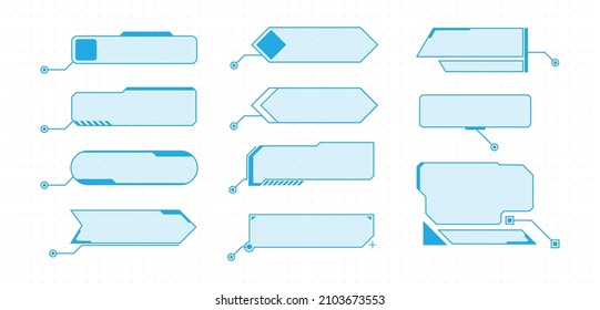 Big set of futuristic hud elements virtual graphic touch ui vector illustration 
