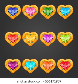 Big set with gem heart
