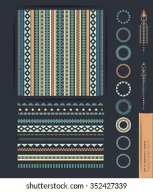 Big Set of geometric shapes. Trendy hipster icons and logotypes. Religion, philosophy, spirituality, occultism symbols collection