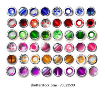 big set of glossy buttons