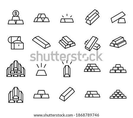 Big set of gold line icons. Vector illustration isolated on a white background. Premium quality symbols. Stroke vector icons for concept or web graphics. Simple thin line signs.