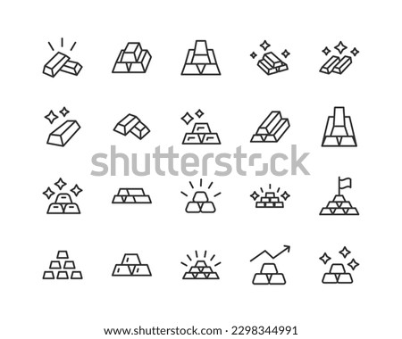 Big set of gold line icons. Vector illustration isolated on a white background. Premium quality symbols. Stroke vector icons for concept or web graphics. Simple thin line signs.
