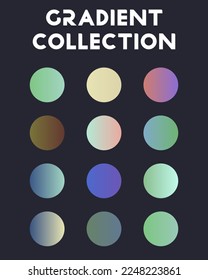 Big set of gradients for design. Beautiful colour. Vector illustration