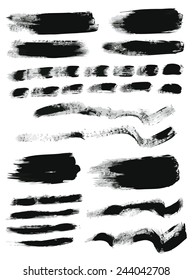 Big set of grunge brush strokes. Vector elements for your design