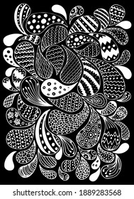 Big set of hand drawn abstract shape, drops, elements, doodles