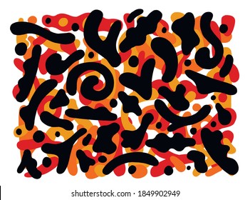 Gran conjunto de dibujos a mano de varias formas y objetos de doodle. Resumen de la moderna y moderna ilustración vectorial. 