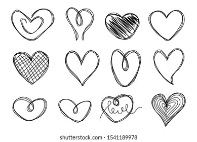 cute heart doodles