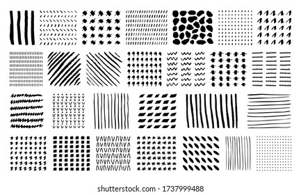 Collection Hand Drawn Vector Textures Natural Stock Vector (Royalty ...