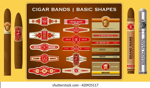 A big set of high quality vintage cigar bands
