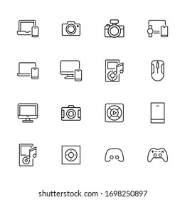 Big set of Hobby line icons. Vector illustration isolated on a white background. Premium quality symbols. Stroke vector icons for concept or web graphics. Simple thin line signs. 