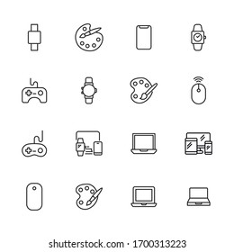 Big set of Hobby line icons. Vector illustration isolated on a white background. Premium quality symbols. Stroke vector icons for concept or web graphics. Simple thin line signs. 