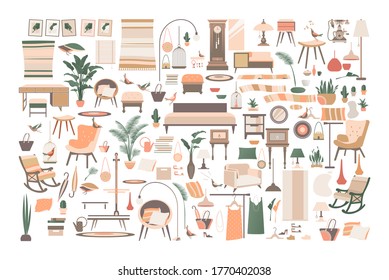 big set of home decor items