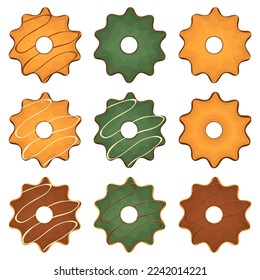 Big set homemade cookie different taste in pastry biscuit, large kit cookie consist of collectible natural tasty food biscuit it pastry accessory, fresh pastry biscuit from sweet cookie to breakfast