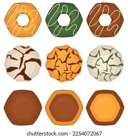 Big set homemade cookie different taste in pastry biscuit, large kit cookie consist of collectible natural tasty food biscuit it pastry accessory, fresh pastry biscuit from sweet cookie to breakfast
