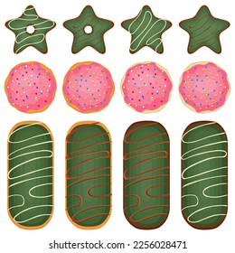 Big set homemade cookie different taste in pastry biscuit, large kit cookie consist of collectible natural tasty food biscuit it pastry accessory, fresh pastry biscuit from sweet cookie to breakfast