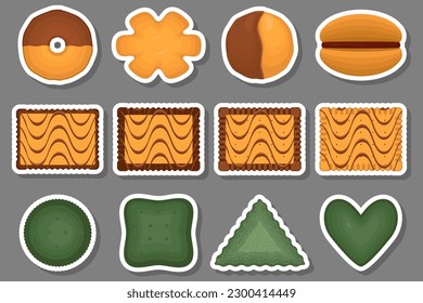Big set homemade cookie different taste in pastry biscuit, large kit cookie consist of collectible natural tasty food biscuit it pastry accessory, fresh pastry biscuit from sweet cookie to breakfast