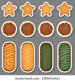 Big set homemade cookie different taste in pastry biscuit, large kit cookie consist of collectible natural tasty food biscuit it pastry accessory, fresh pastry biscuit from sweet cookie to breakfast