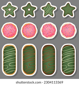 Big set homemade cookie different taste in pastry biscuit, large kit cookie consist of collectible natural tasty food biscuit it pastry accessory, fresh pastry biscuit from sweet cookie to breakfast