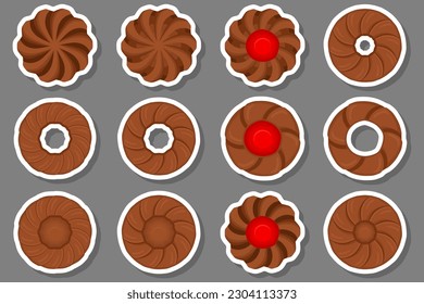Big set homemade cookie different taste in pastry biscuit, large kit cookie consist of collectible natural tasty food biscuit it pastry accessory, fresh pastry biscuit from sweet cookie to breakfast