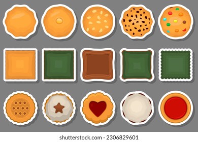 Big set homemade cookie different taste in pastry biscuit, large kit cookie consist of collectible natural tasty food biscuit it pastry accessory, fresh pastry biscuit from sweet cookie to breakfast