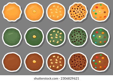 Big set homemade cookie different taste in pastry biscuit, large kit cookie consist of collectible natural tasty food biscuit it pastry accessory, fresh pastry biscuit from sweet cookie to breakfast