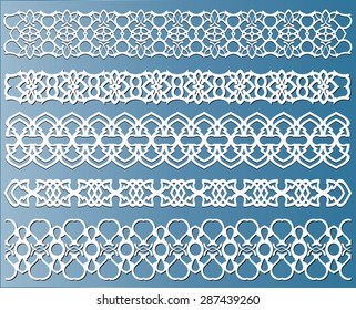 Big set of horizontal ornaments