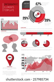 Big set of info graphics elements
