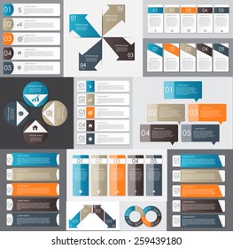 Big Set of Infographic Banner Templates for Your Business Vector Illustration
