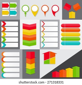 Big Set of Infographic Banner Templates for Your Business Vector Illustration