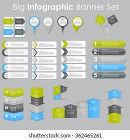 Big Set of Infographic Banner Templates for Your Business Vector Illustration