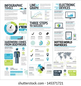 Big set of infographic elements lime green icon set vector EPS10