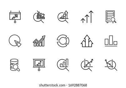 Big set of infographic line icons. Vector illustration isolated on a white background. Premium quality symbols. Stroke vector icons for concept or web graphics. Simple thin line signs. 