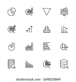 Big set of infographic line icons. Vector illustration isolated on a white background. Premium quality symbols. Stroke vector icons for concept or web graphics. Simple thin line signs. 