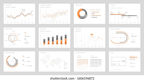 Big set of infographic tools. Use in presentation templates, mobile app and corporate report. Dashboard UI with big data visualization.