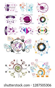 Grande conjunto de elementos infográficos vetoriais para ilustração de negócios