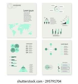 Big set of infographic vector elements and business brochures.