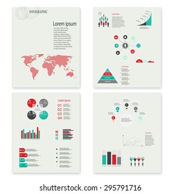 Big set of infographic vector elements and business brochures.