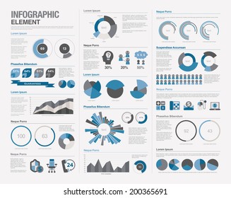 Big set of infographics elements