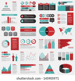 Big set of infographics elements. EPS10. - Shutterstock ID 145905971