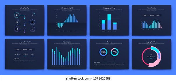 Big set of infographics elements. EPS10. Infographic for brochure, web banner