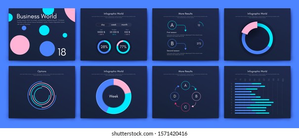 Big set of infographics elements. EPS10. Infographic for brochure, web banner