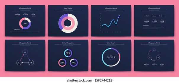 Big set of infographics elements. EPS10. Infographic for brochure, web banner
