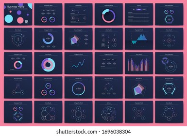 Große Menge an Infografik-Elementen.  EPS10. Infografik für Broschüren, Webbanner