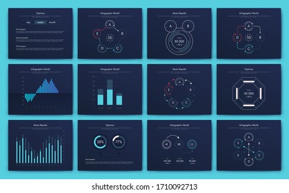 Big set of infographics elements. EPS10. Infographic for brochure, web banner