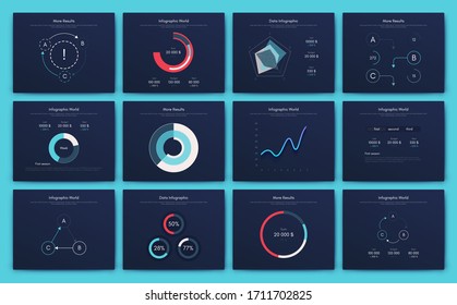 Große Menge an Infografik-Elementen.  EPS10. Infografik für Broschüren, Webbanner