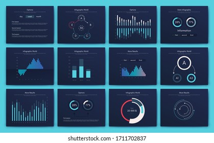 Big set of infographics elements. EPS10. Infographic for brochure, web banner