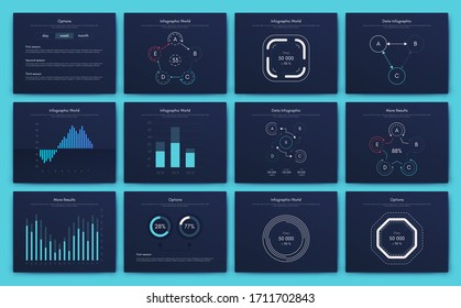 Big set of infographics elements. EPS10. Infographic for brochure, web banner