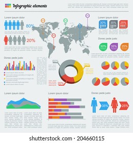 Big set of infographics elements. EPS10.