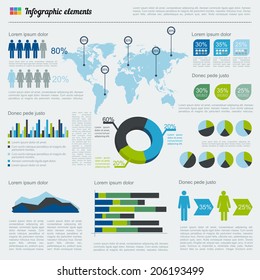 Big set of infographics elements. EPS10